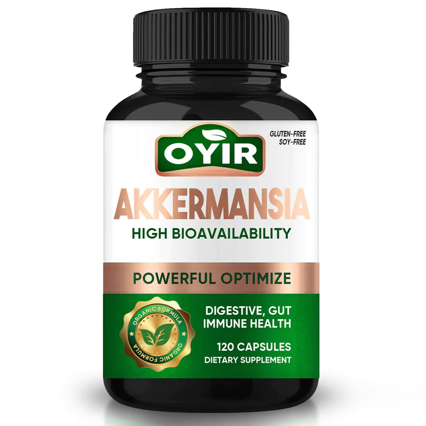 OYIR 300 Billion AFU Akkermansia Probiotic | GLP-1 Probiotic Akkermansia Muciniphila Supplement Support Digestive Immune Overall Health for Men & Women| Enhances Gut Lining Function